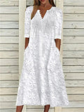 Miya Robe Longue Florale pour Femme – Robe Maxi en Coton Élégante Été