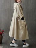 Camila Trench pour femme – Manteau long élégant avec capuche pour les jours de pluie