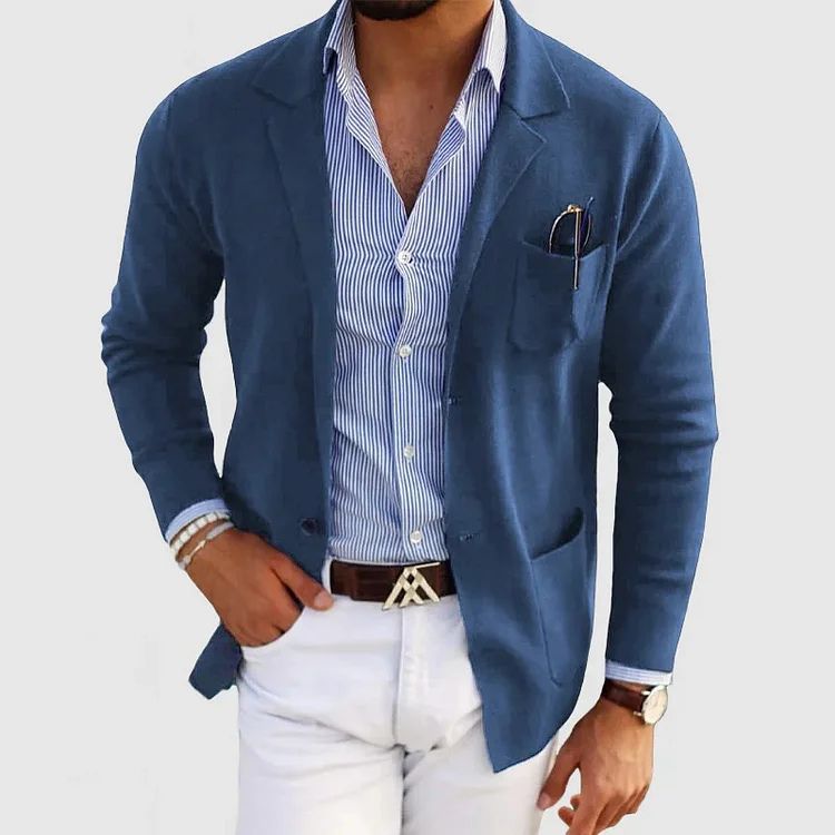 Mateo Blazer para Hombre – Americana Elegante de Lana con Estilo Casual y Atemporal
