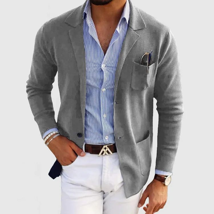 Mateo Blazer para Hombre – Americana Elegante de Lana con Estilo Casual y Atemporal