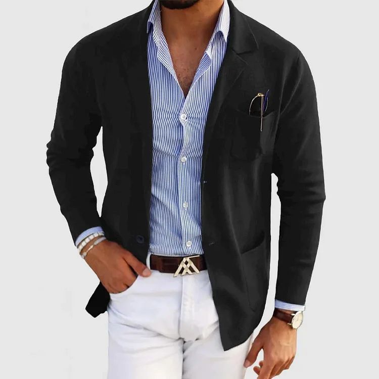 Mateo Blazer para Hombre – Americana Elegante de Lana con Estilo Casual y Atemporal