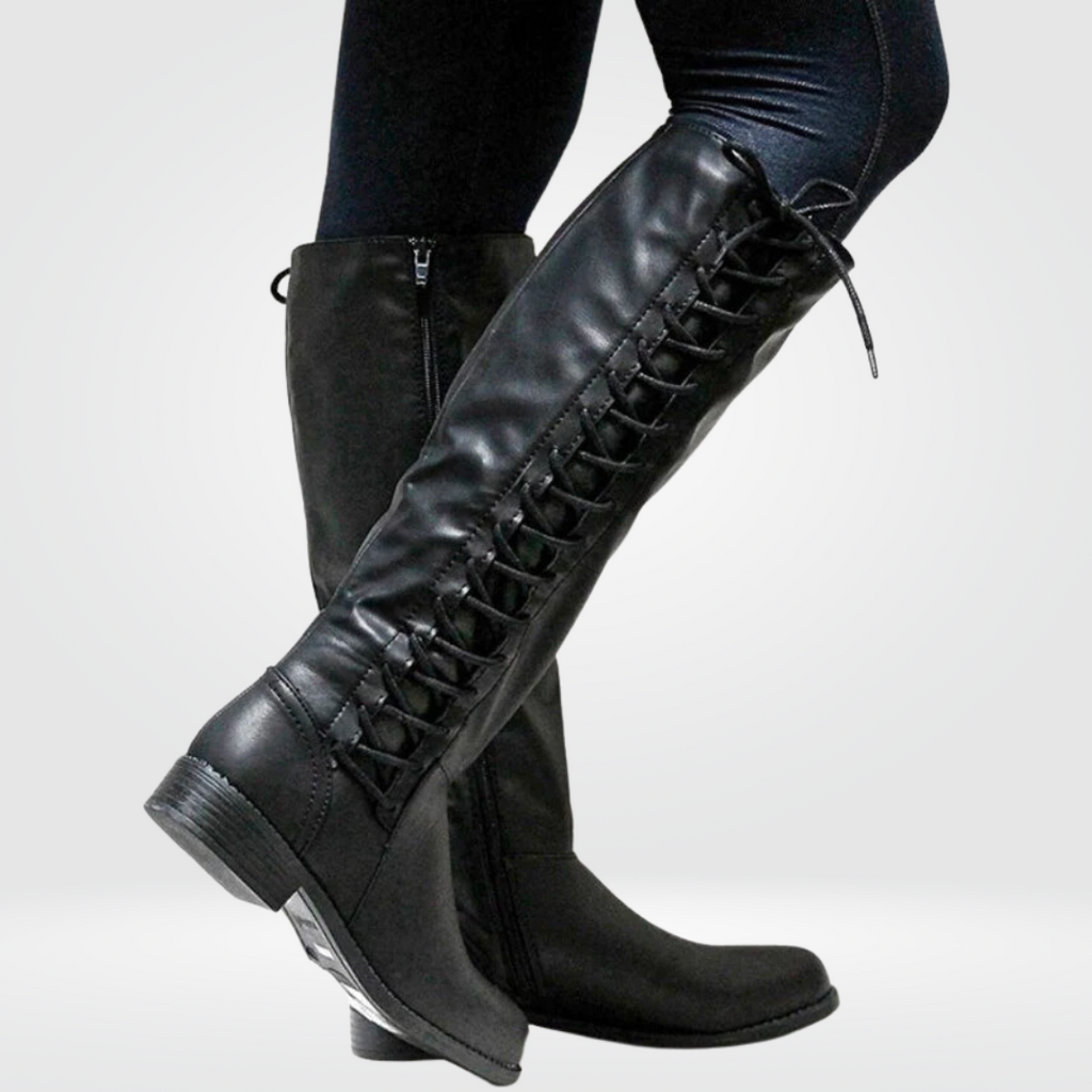 Avia Bottes hautes pour femme – Bottes en cuir élégantes antidérapantes