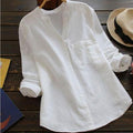Aloyse Camicia di Lino e Cotone da Donna – Blusa Oversize Elegante Estiva