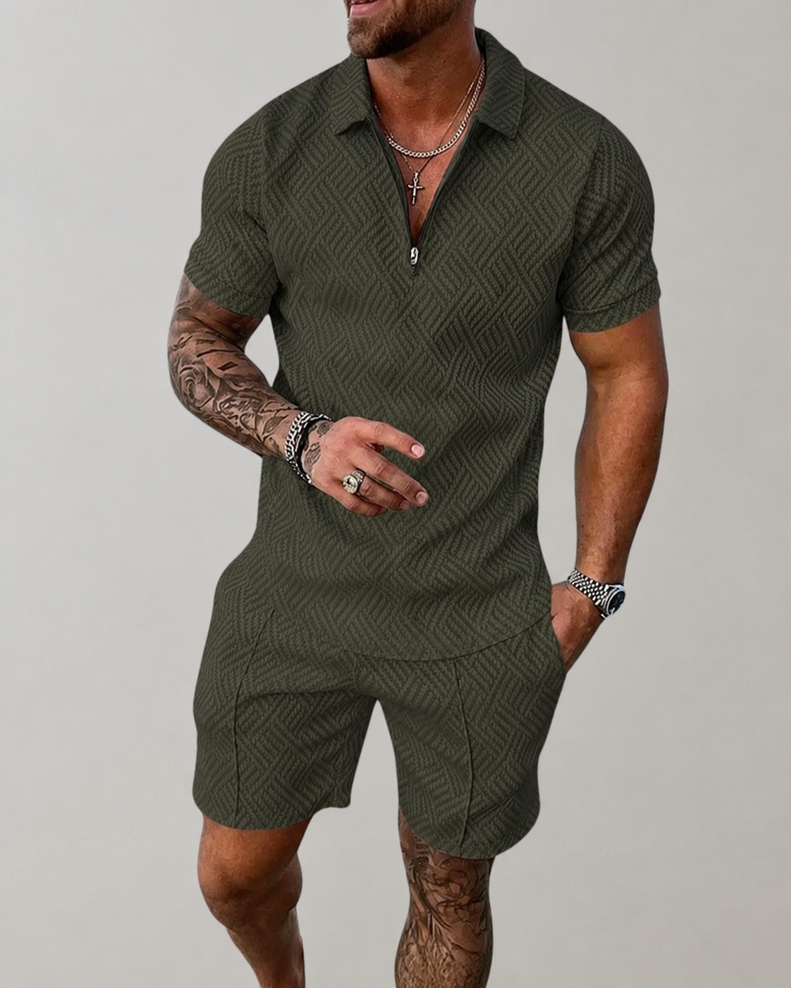 Oliver Conjunto de Verano Hombre – Algodón y Lino, Ligero y Transpirable