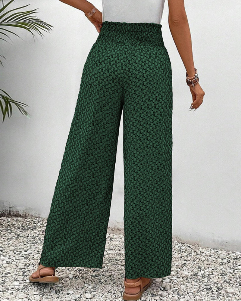 Sophia Pantaloni da Donna – Pantaloni Palazzo a Vita Alta con Gamba Larga Eleganti