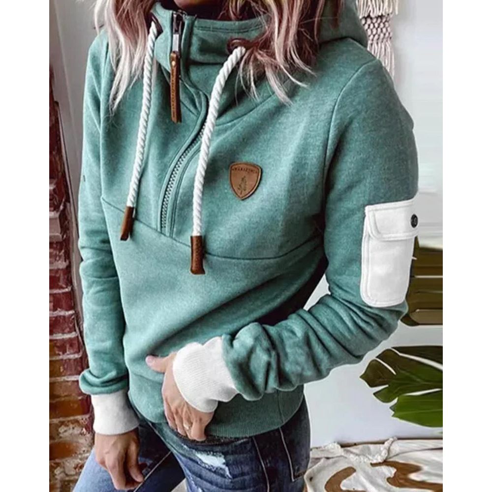 Aarohi Sudadera con Capucha para Mujer – Hoodie de Punto Grueso Cálido Chic