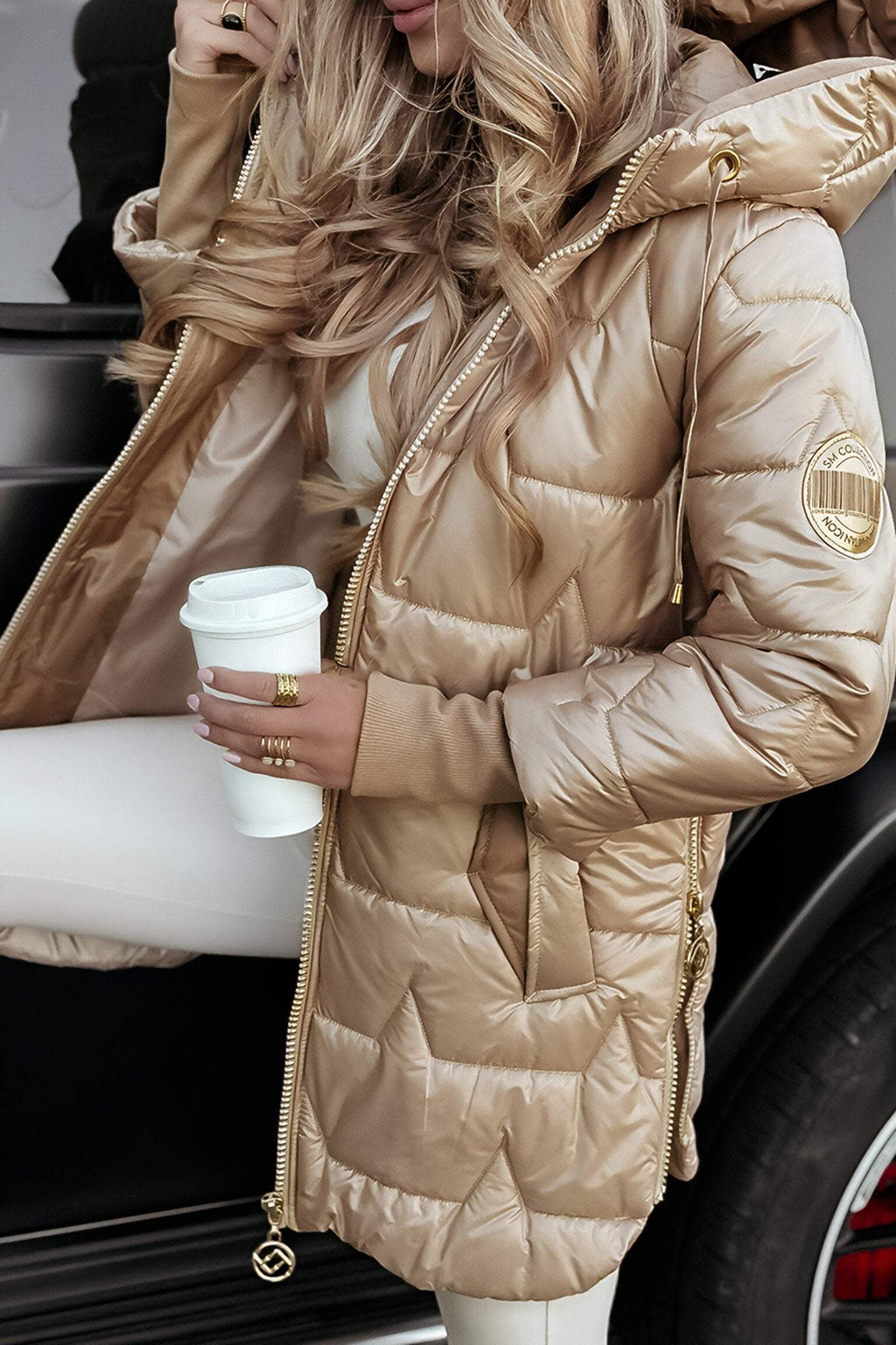 Kimberly Abrigo de Otoño para Mujer – Chaqueta con Capucha Elegante Casual