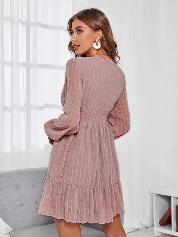 Christy Vestido de Lunares para Mujer – Vestido Fit & Flare Elegante Chic