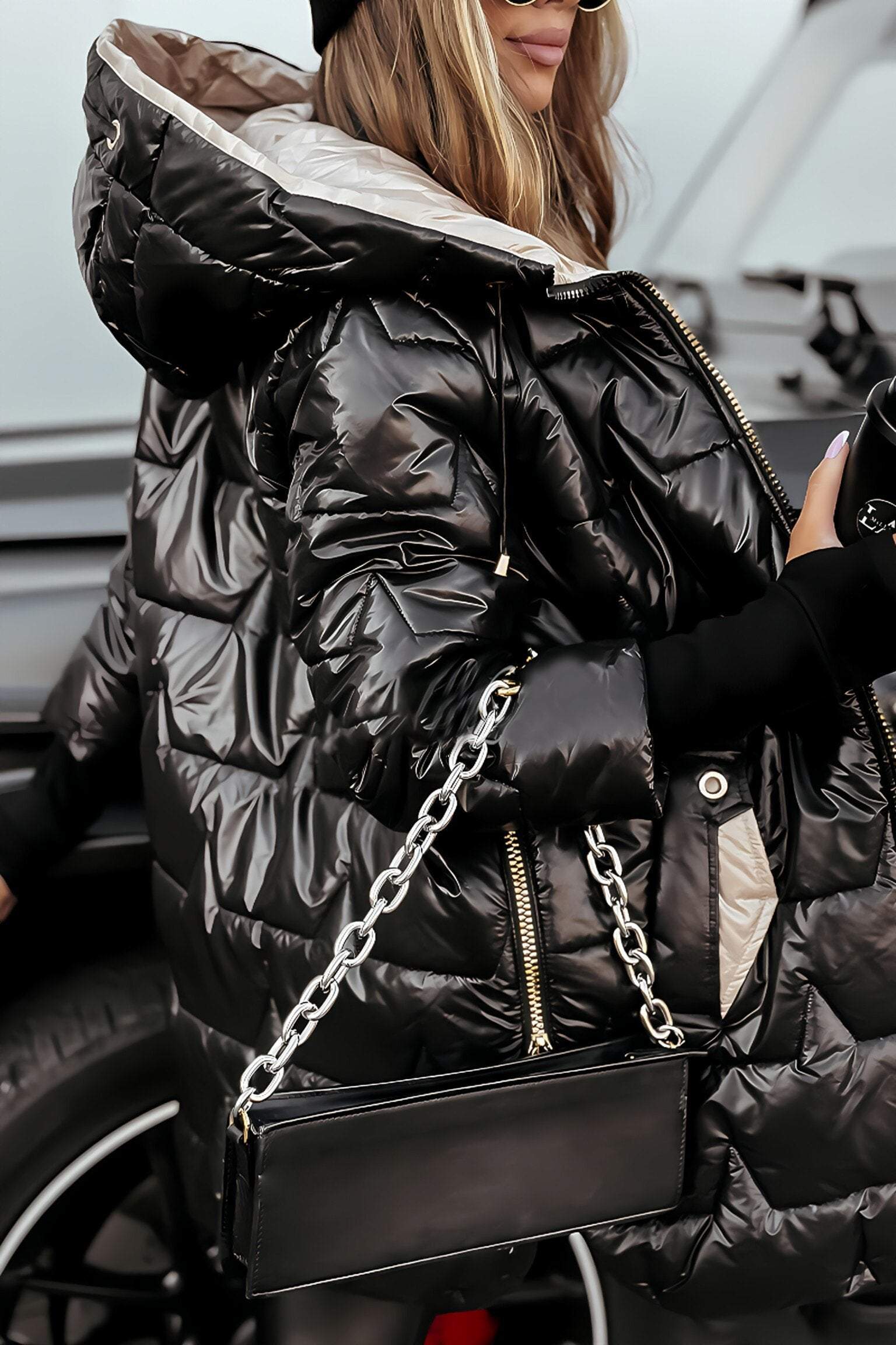 Kimberly Abrigo de Otoño para Mujer – Chaqueta con Capucha Elegante Casual
