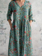 Astrid Vestido Floral para Mujer – Vestido Elegante Invitada Boda Verano