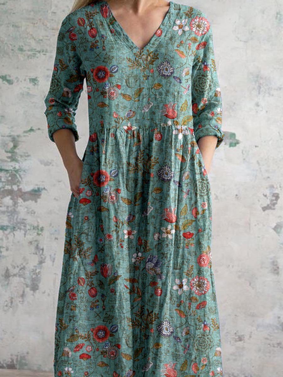 Astrid Vestido Floral para Mujer – Vestido Elegante Invitada Boda Verano