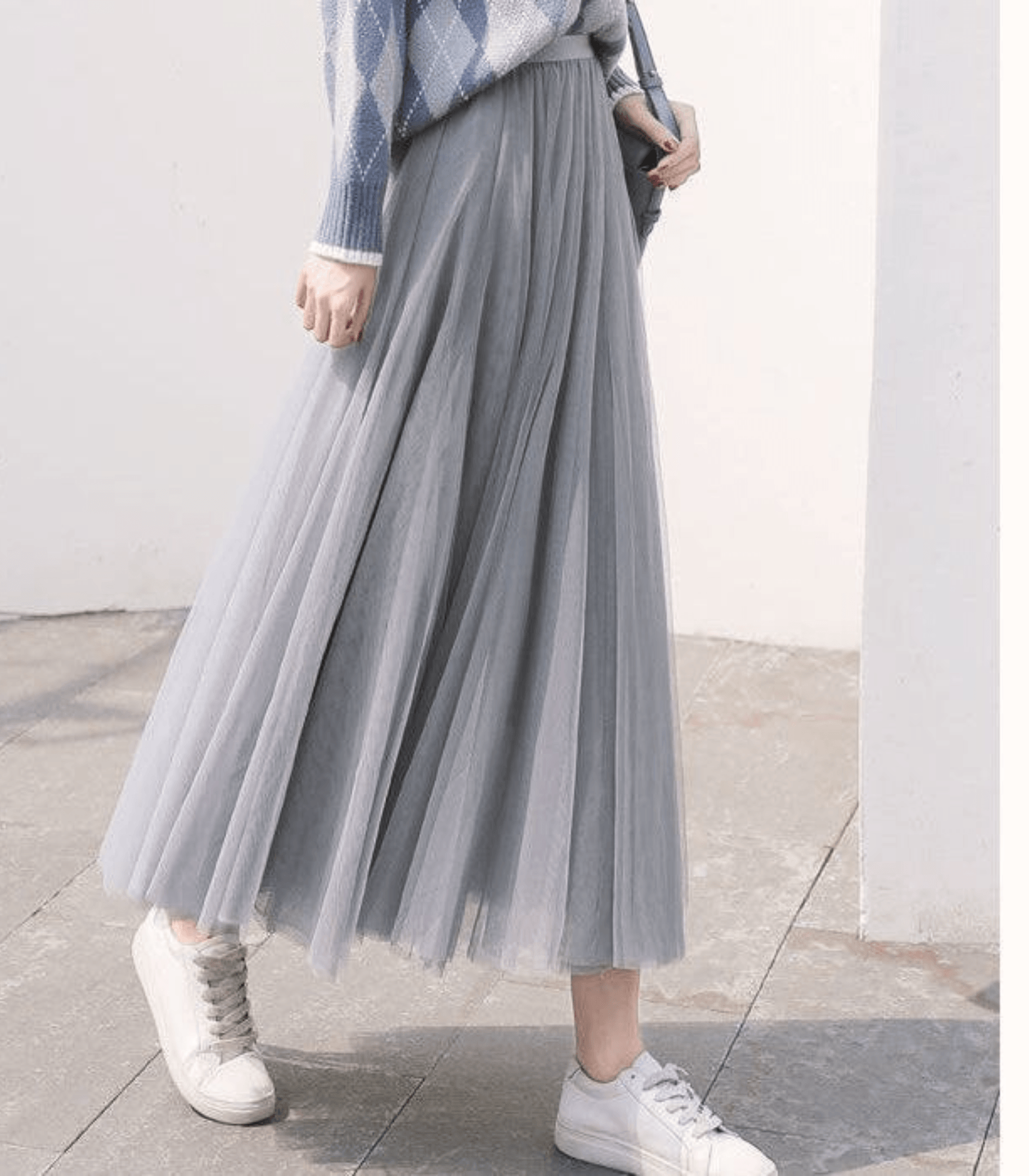 Shandria Falda de Tul para Mujer – Falda Midi Elegante Romántica Chic