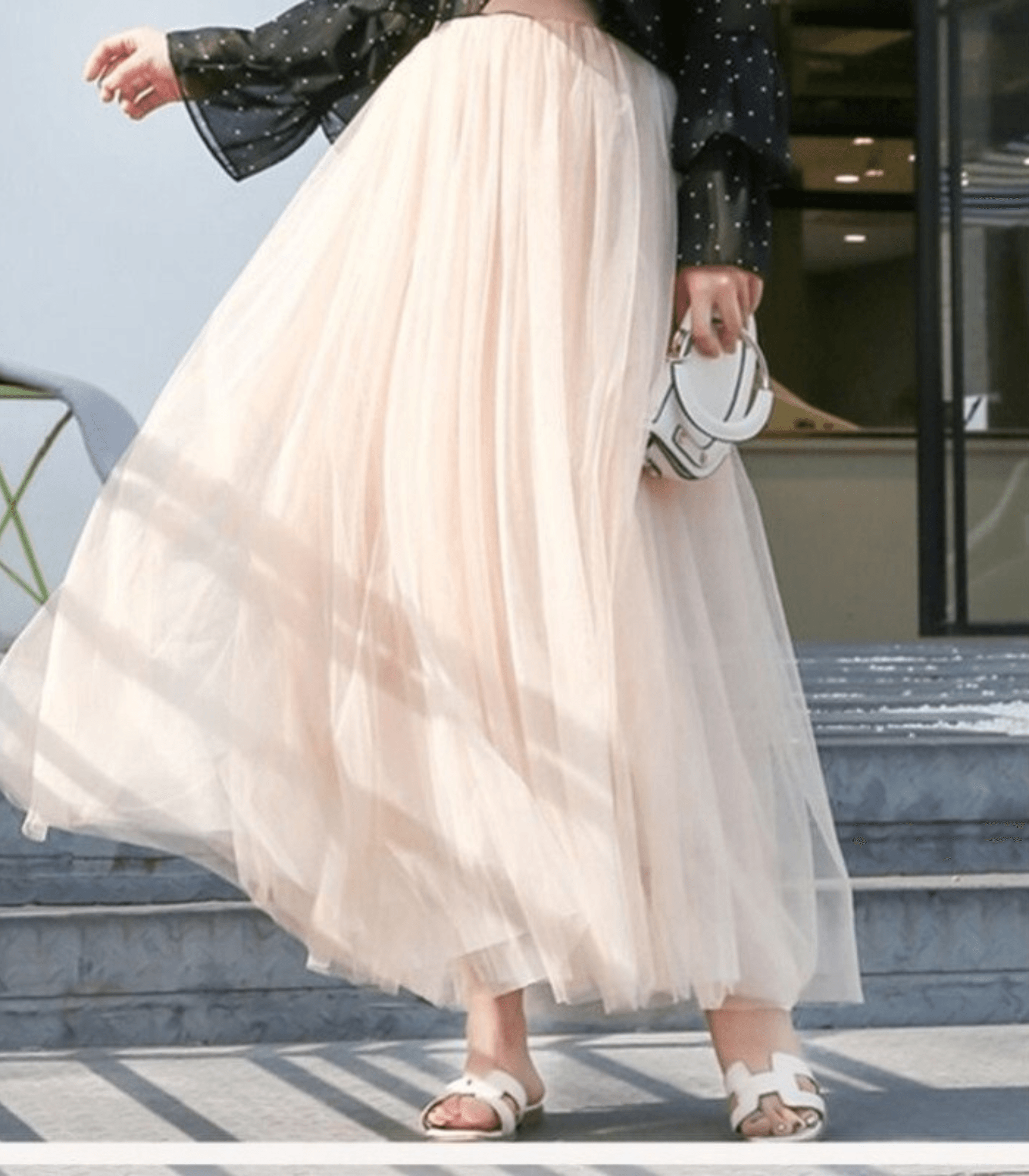 Shandria Falda de Tul para Mujer – Falda Midi Elegante Romántica Chic