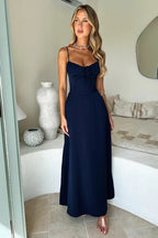 Mika Abito Lungo Elegante da Donna – Abito in Pizzo con Schiena Scoperta Chic