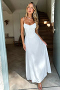 Mika Abito Lungo Elegante da Donna – Abito in Pizzo con Schiena Scoperta Chic