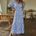 Sarah Robe maxi pour femme – Robe longue élégante et fraîche d’été