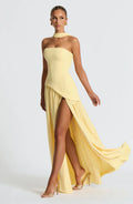 Victoria Vestido de Fiesta para Mujer – Vestido Bustier Elegante con Abertura