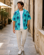 Logan Camisa Hawaiana Hombre – Manga Corta con Estampado Tropical
