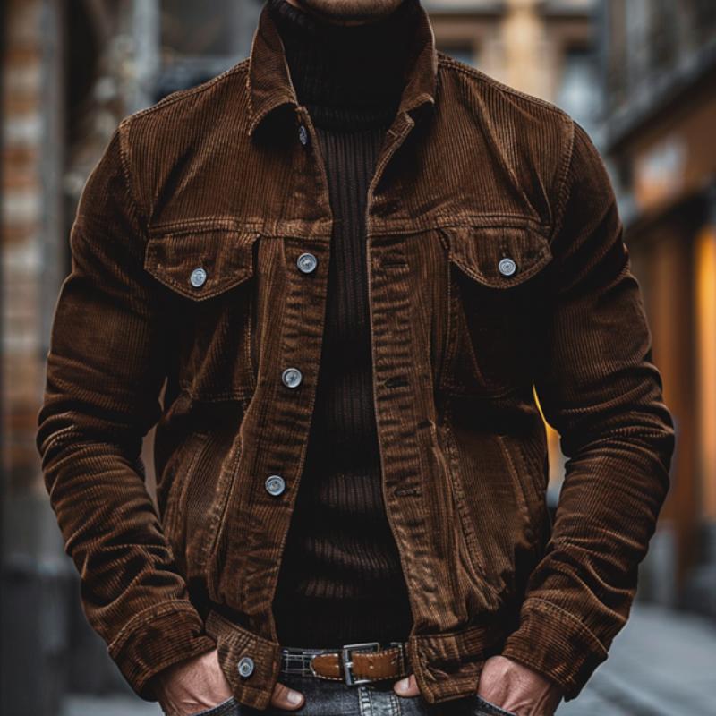 Bryn Giacca in Velluto da Uomo – Giacca Workwear Retrò Casual Chic
