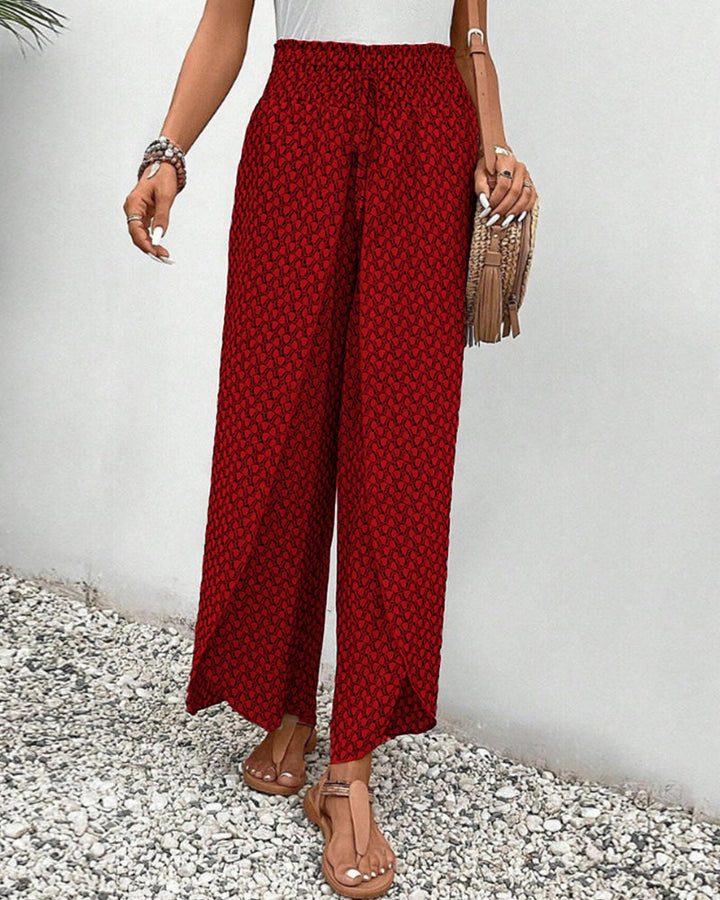 Sophia Pantaloni da Donna – Pantaloni Palazzo a Vita Alta con Gamba Larga Eleganti