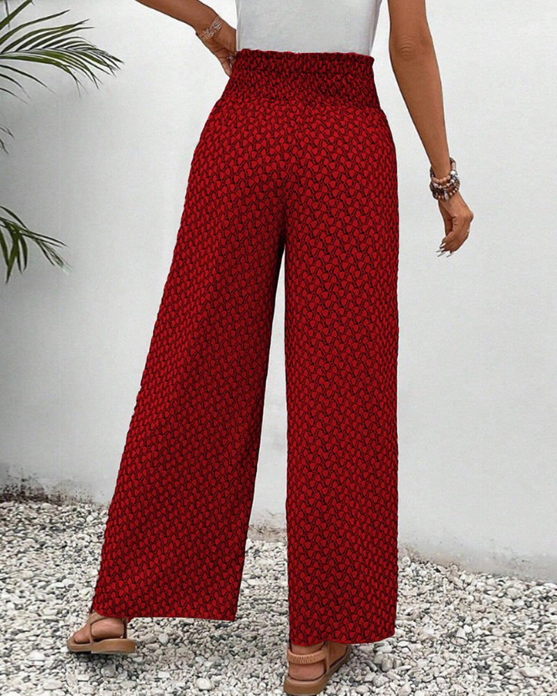 Sophia Pantaloni da Donna – Pantaloni Palazzo a Vita Alta con Gamba Larga Eleganti