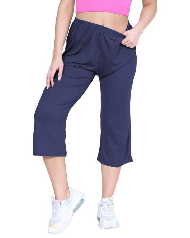 Sofia Pantalón Palazzo Mujer – Talla Grande, Pernera Ancha y Cintura Elástica