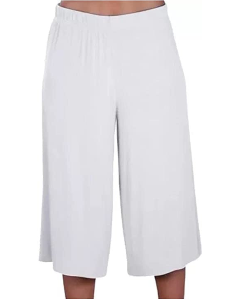 Sofia Pantalón Palazzo Mujer – Talla Grande, Pernera Ancha y Cintura Elástica