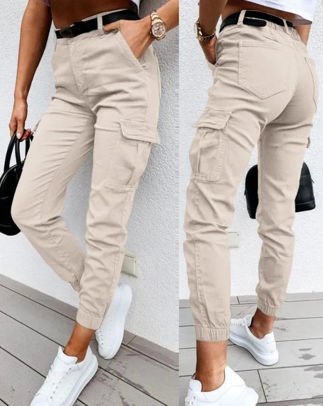 Jordyn Pantalón Cargo para Mujer – Pantalón Talle Alto Casual Urbano Chic