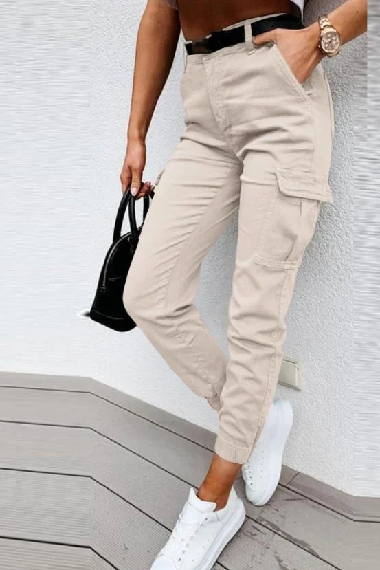 Jordyn Pantalón Cargo para Mujer – Pantalón Talle Alto Casual Urbano Chic
