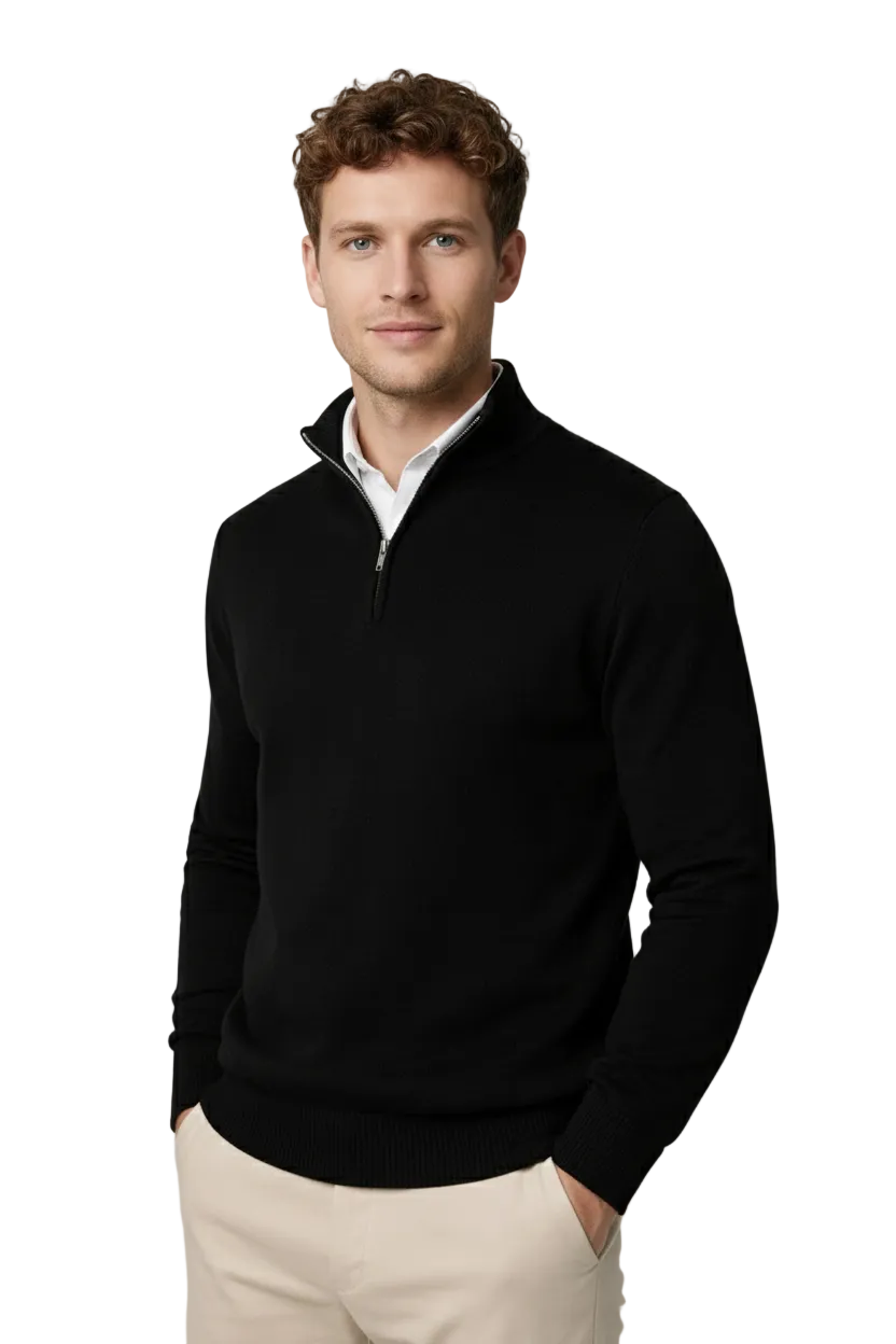Killian Maglione Half-Zip da Uomo – Maglione Elegante a Maglia con Cerniera