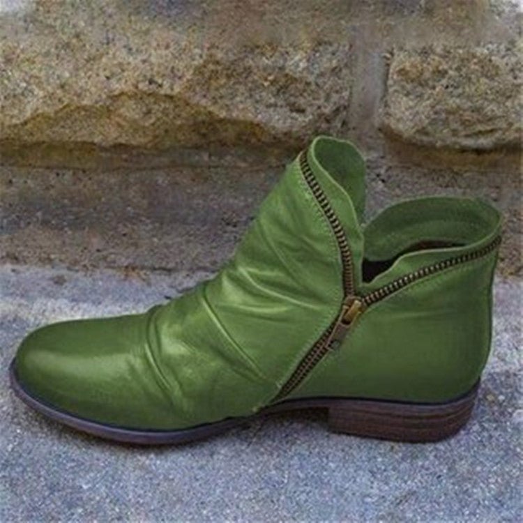 Valentina Botas de Cuero para Mujer – Botines Elegantes con Cremallera Chic