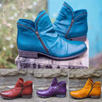 Valentina Bottines en cuir pour femme – Bottines élégantes avec fermeture éclair chic