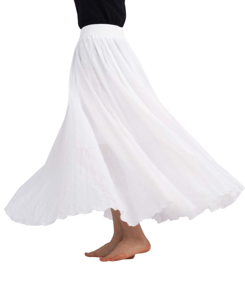 Nora Falda Maxi Mujer – Boho Retro, Doble Capa y Cintura Elástica para Verano