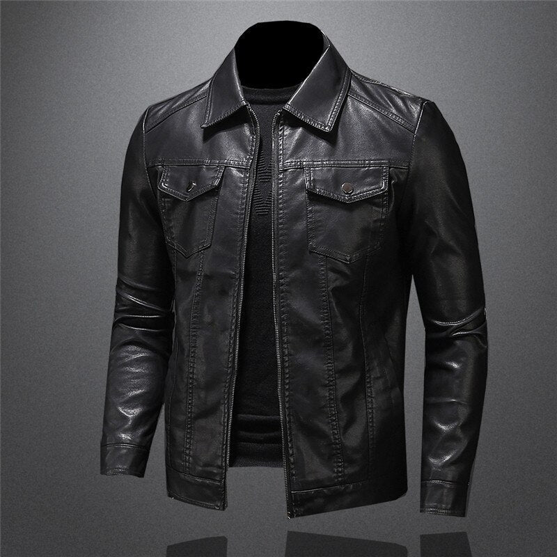 Robert Veste en cuir pour homme – Blouson élégant en cuir premium
